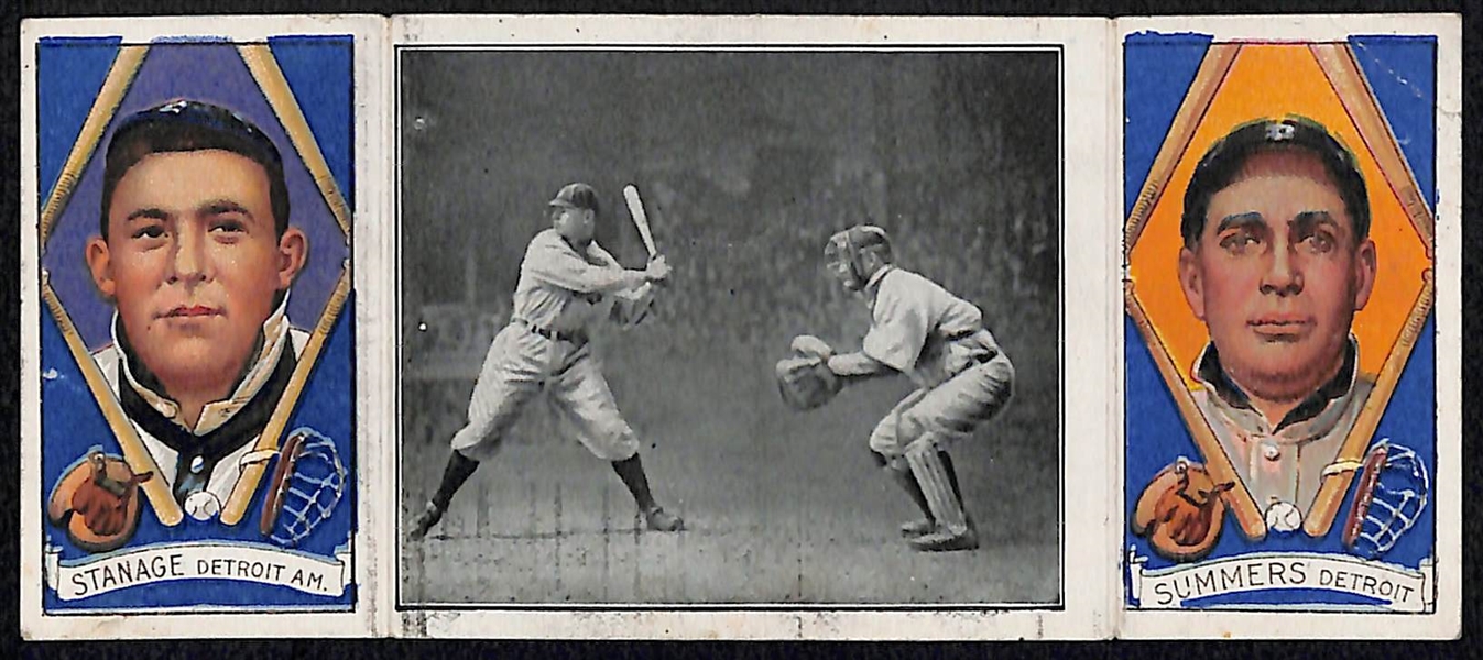 1912 T202 Hassan Triple Folder Crawford About to Smash One