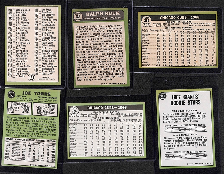 1967 Topps Partial Set of 123 Cards w Hall of Famers