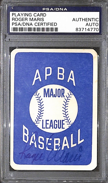 Roger Maris Signed APBA Baseball Game Card - PSA/DNA Authentic/Slabbed