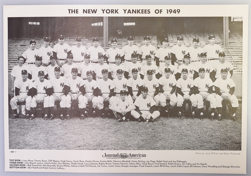 1949 American Journal 12x18 Photos of NY Yankees & Brooklyn Dodgers (AL and NL Champs!)