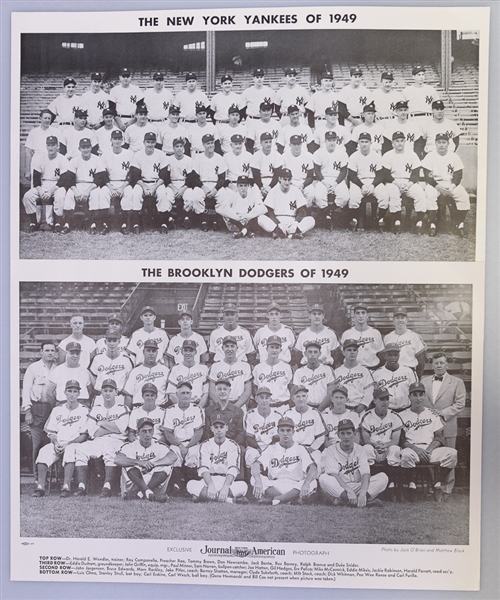 1949 American Journal 12x18 Photos of NY Yankees & Brooklyn Dodgers (AL and NL Champs!)