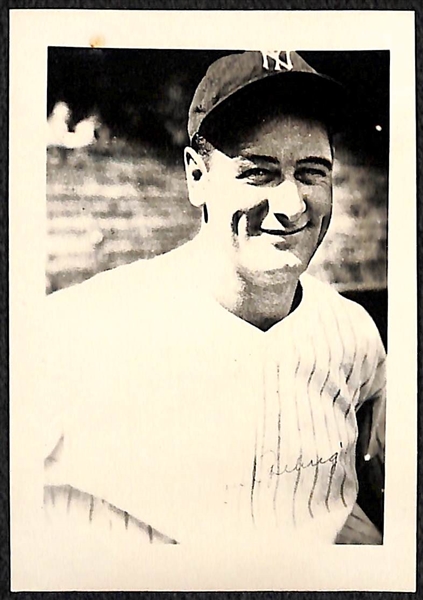 Vintage Lou Gehrig 3.5x2.5 Wallet Photograph (Yankees Uniform)