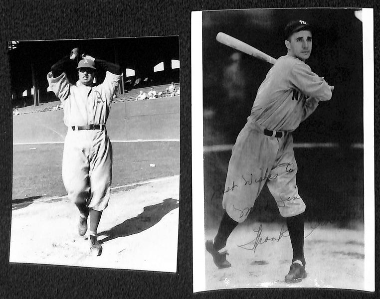 Lot of (8) Vintage Wallet Photographs w. (3) Stamped by EF Collins (Hank Greenberg, Carl Hubbell, Leo Durocher)