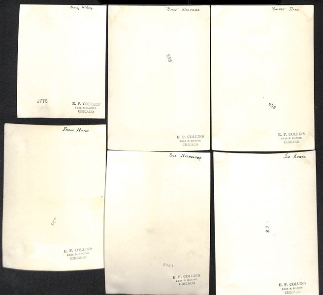Lot of (14) EF Collins Baseball Photographs (From 4.35x5.5 to 5x7) Inc. McCosky, Walters, Hayes, C. Dean