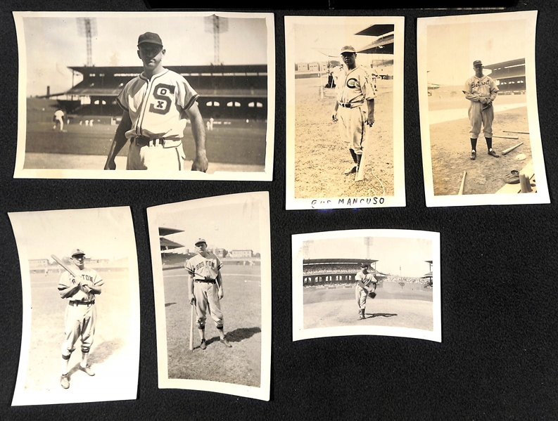 Lot of (39) EF Collins Baseball Photographs (From 2.5x3.5 to 4x6) Inc. Luke Appling, Gus Mancuso, Averill, Al Lopez, Max West, Red Ruffing. +