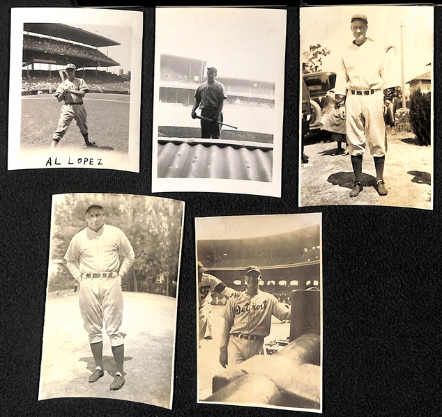 Lot of (38) Wallet Size Baseball Photos c. 1940s-1950s Inc. Al Lopez, E. Lombardi, Combs, B. Chapman, Rowe, +
