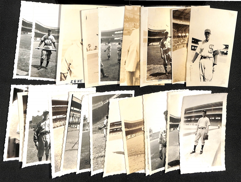 Lot of (23) Small Baseball Photos c. 1940s-1950s Inc. Paul Waner, Lloyd Waner, Erne Lombardi
