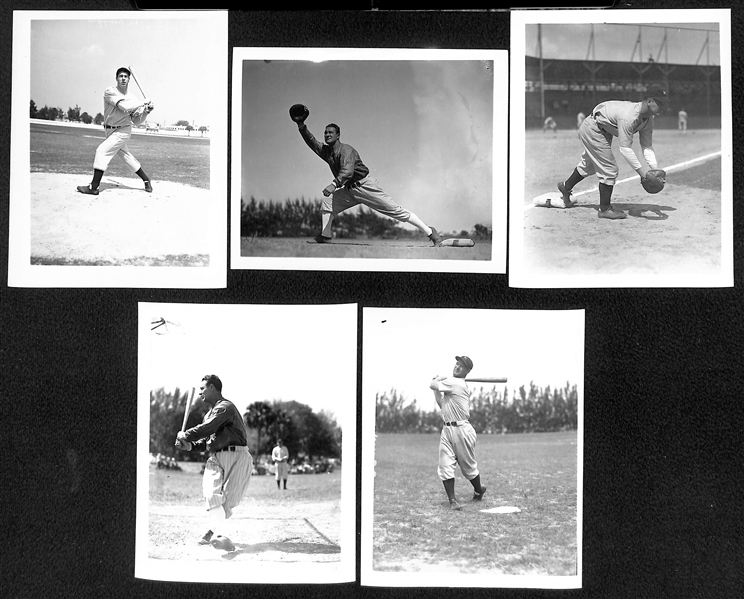 1930s Yankees Team Type 2 Photo Card Set of 36 (4x5) w. DiMaggio and (4) Gehrig Cards (Printed in 1960s-70s Off Original Negatives) 