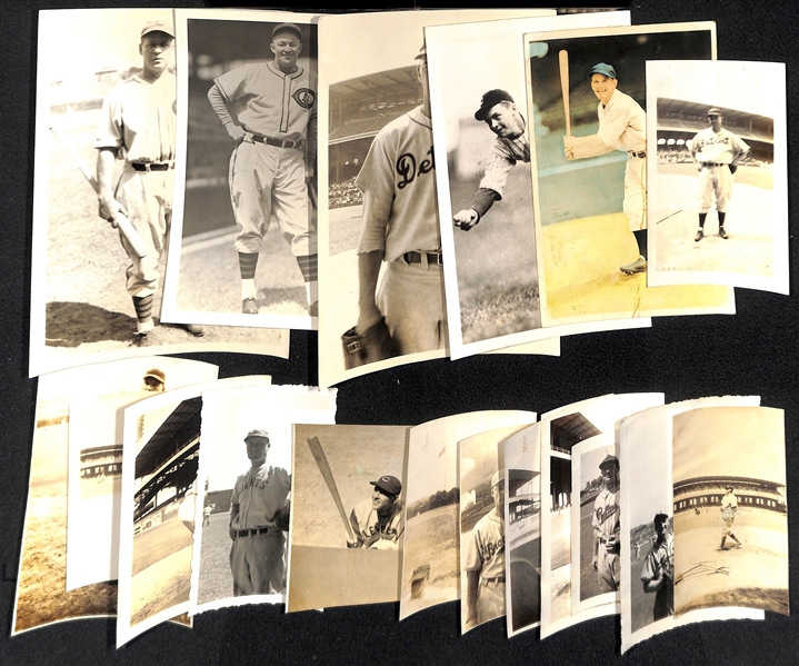 Lot of (17) Baseball Photographs (Most Photographer Stamped) Inc. Averill, Berger, Craft, Boudreau