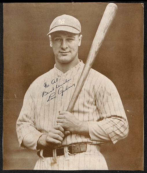 Eleanor Gehrig Penned Lou Gehrig 1926 M114 Lou Gehrig Baseball Magazine Trimmed Premium (JSA LOA Indicates Mrs. Gehrig Signed Lou's Name)