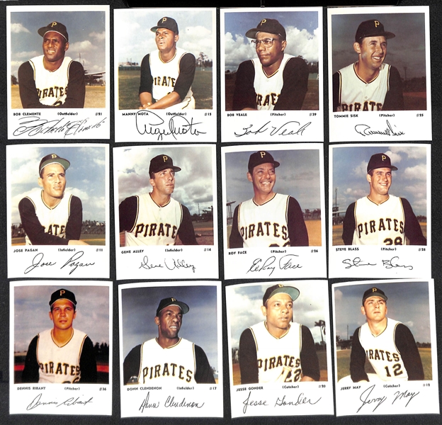 1967 Pirates Team Mini Photo Sets (Both Series A and Series B Complete Sets) w/ Clemente and Stargell  (24 total w. Both Checklists)