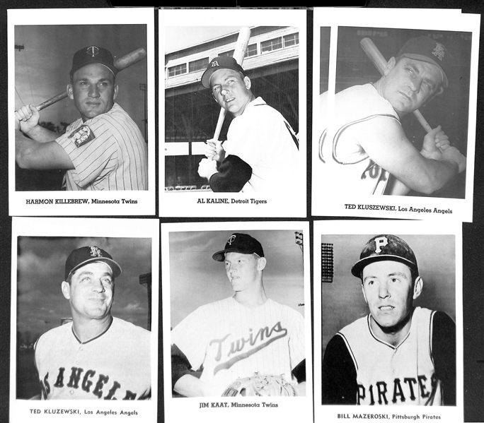 Over 250 1950s-60s Jay Publishing 5x7 Photos (Last Names J-M),  Inc. Musial, Marichal, B. Martin, Killebrew, Mathews, Kaline,3 Kluszewski, 6 Mazeroski