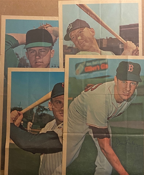 Lot of 4 - 1968 Topps Posters w. Mickey Mantle