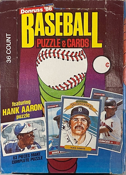 1986 Donruss Baseball Unopened Wax Box (36 Sealed Packs)