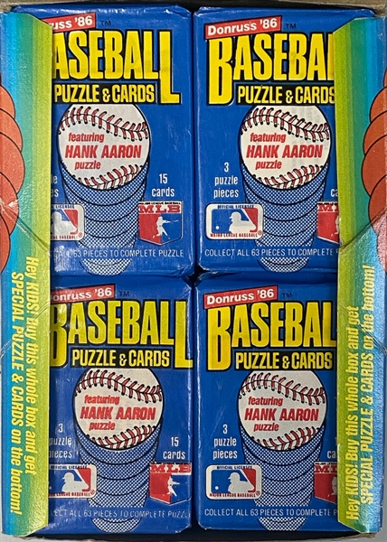 1986 Donruss Baseball Unopened Wax Box (36 Sealed Packs)