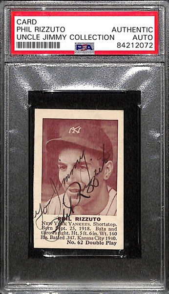 1941 Double Play Phil Rizzuto #62 PSA Authentic (d. 2007)