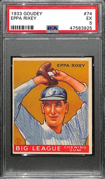 1933 Goudey Eppa Rixey #74 PSA 5 