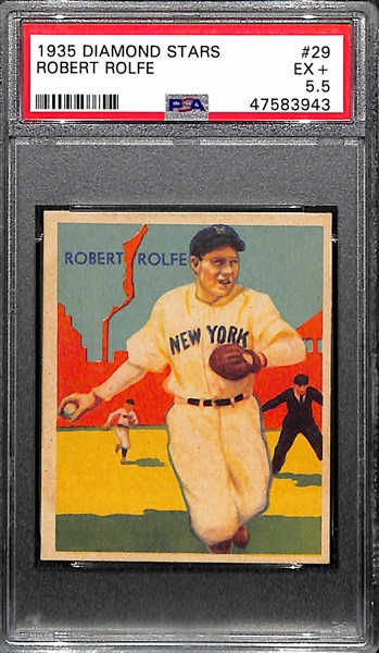 1935 Diamond Stars Robert Rolfe #29 PSA 5.5