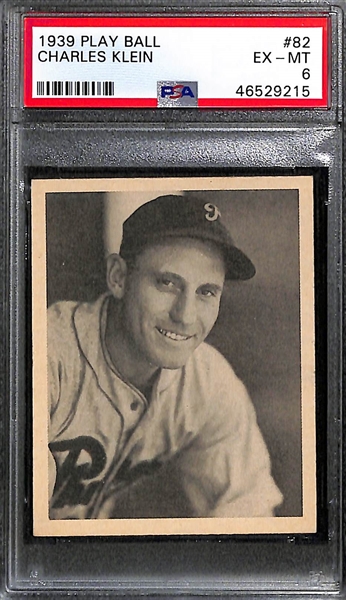 1939 Play Ball Charles Klein #82 PSA 6