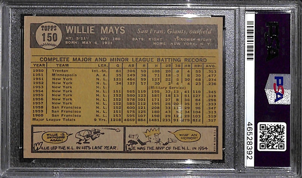 1961 Topps Willie Mays #150 PSA 6