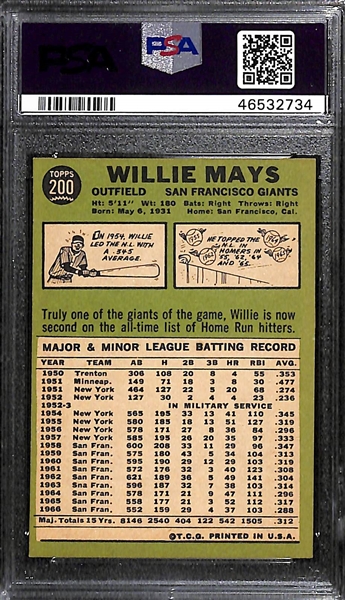 1967 Topps Willie Mays #200 PSA 7.5