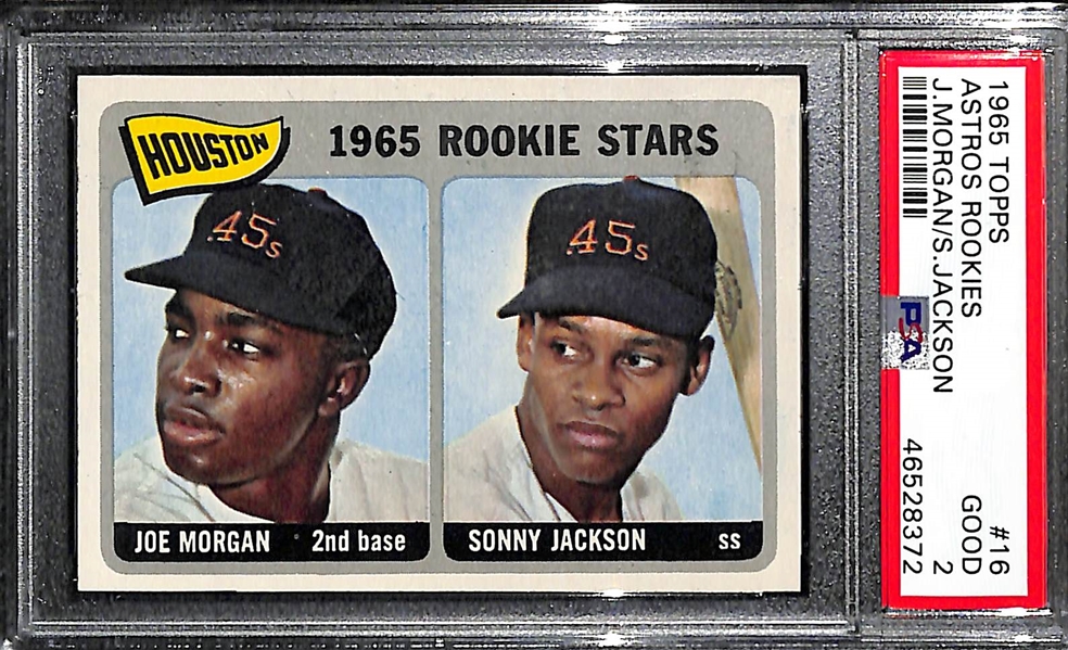 Lot of (3) 1965-1974 PSA Graded Topps Baseball Cards w. Joe Morgan Rookie Graded PSA 2