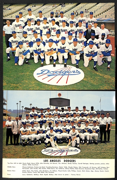 Lot of (16) LA Dodgers Souvenir Team Photos (Between 1963 and 1981)