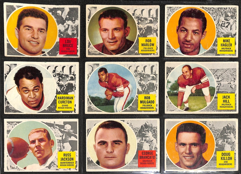 1960 Topps Canadian Football League (CFL) Complete Set of 88 Cards