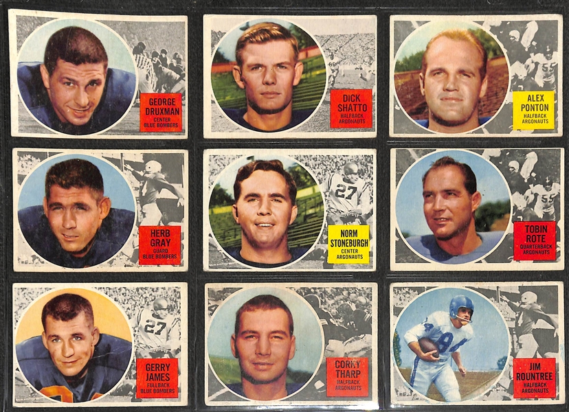1960 Topps Canadian Football League (CFL) Complete Set of 88 Cards