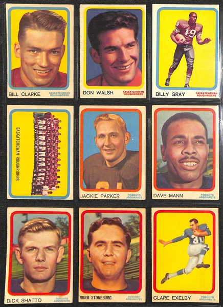 1963 Topps Canadian Football League (CFL) Almost Complete Set - 87 of 88 Cards