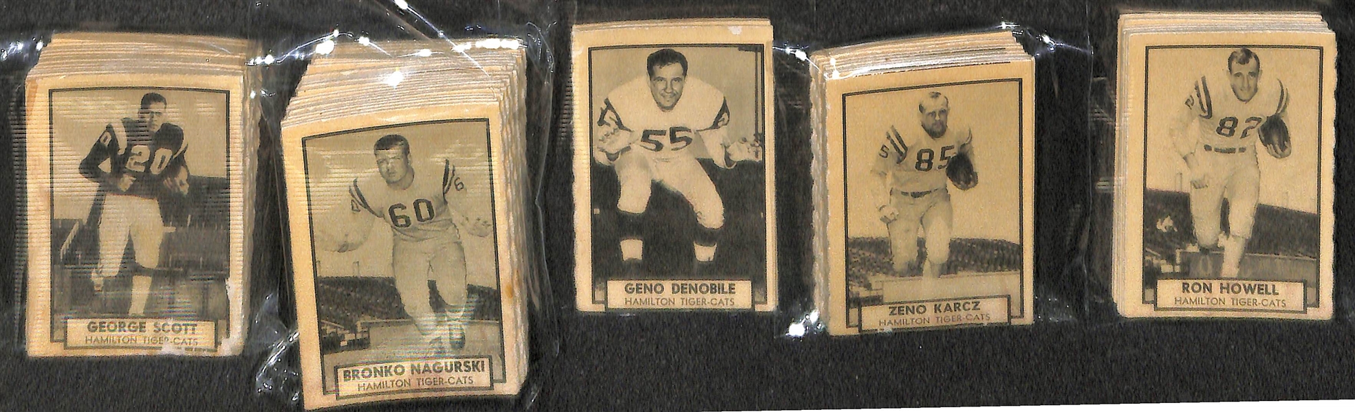 Lot of 250+ Assorted 1962 Topps Canadian Football League Cards