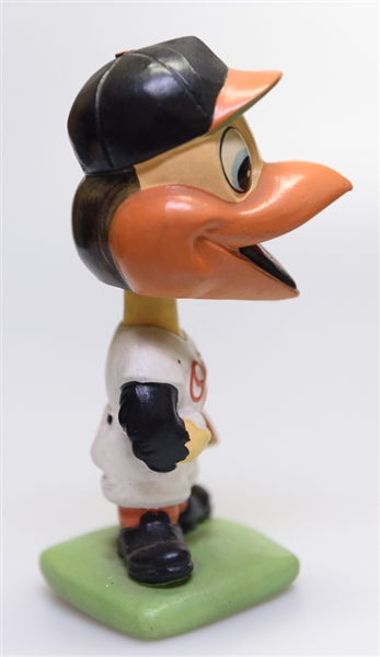 1960s Baltimore Orioles Green Diamond Base Mascot Bird Bobble Head
