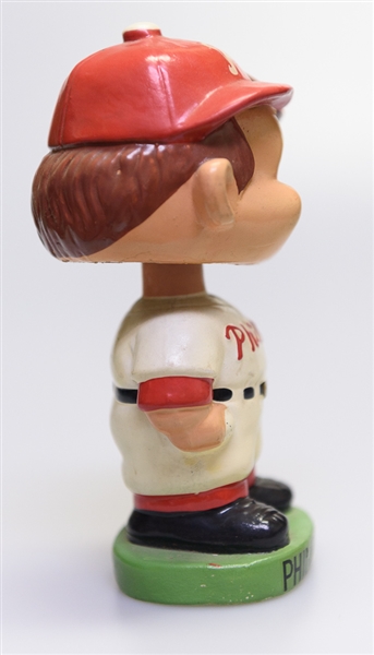 1960s Philadelphia Phillies Green Circle Base Boy Head Bobble Head