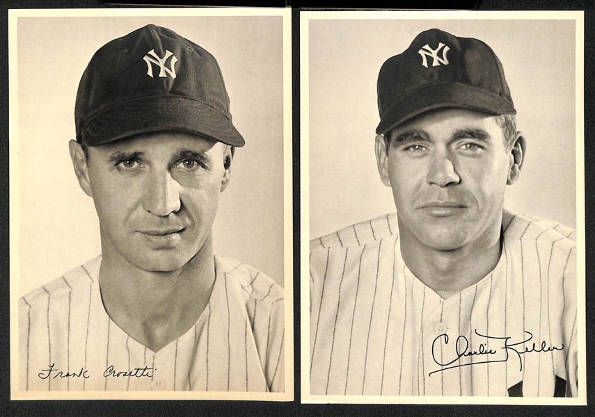 Lot of (18) c. 1948 Yankees Photo Pack Premiums w. (2) DiMaggio, (2) Rizzuto, Berra, Stengel, Dickey