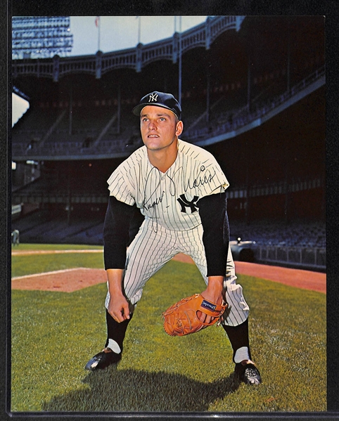 Lot of (8) Rare 1960s New York Yankees Pan American 8x10 Photo Premiums w. Mantle & Maris (Includes Original Envelope)