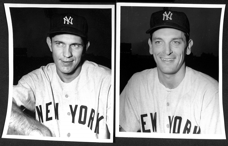 Lot of (7) Don Wingfield 1950s New York Yankees 8x10 Type 1 Photos (w. Original Envelope From Wingfield)