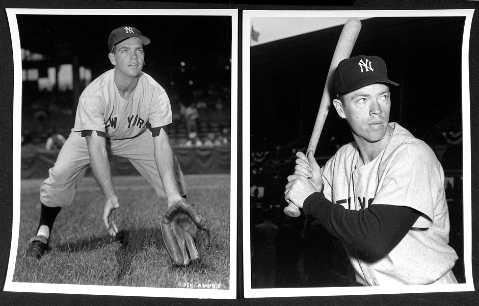 Lot of (12) Don Wingfield 1950s New York Yankees 8x10 Type 1 Photos (w. Original Envelope From Wingfield)