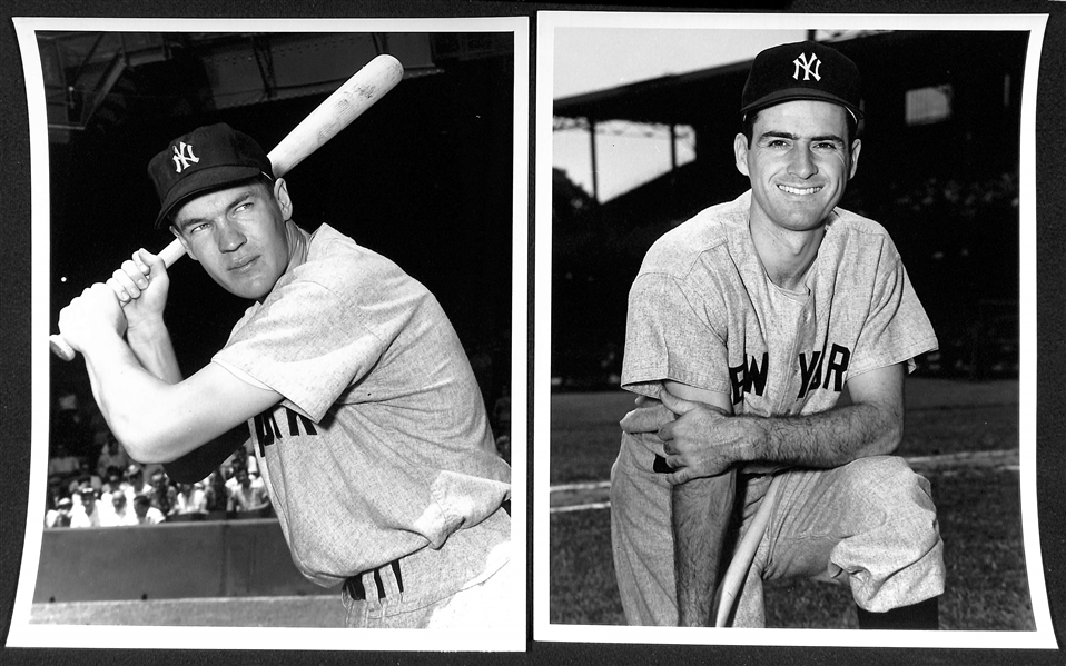 Lot of (12) Don Wingfield 1950s New York Yankees 8x10 Type 1 Photos (w. Original Envelope From Wingfield)
