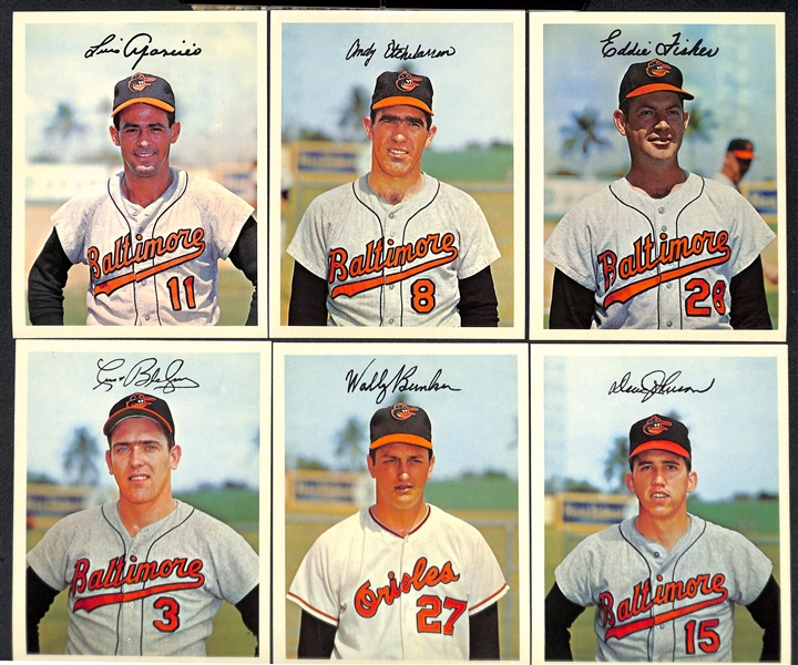 Lot of (8) 1967 Coca-Cola Dexter Press AL Team Sets (12 Cards Per Team Set) - Orioles, Red Sox, White Sox, Indians, Tigers, A's Twins, Senators