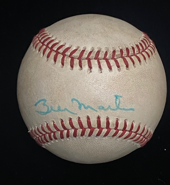 Billy Martin Signed Official AL Baseball - JSA Auction Letter