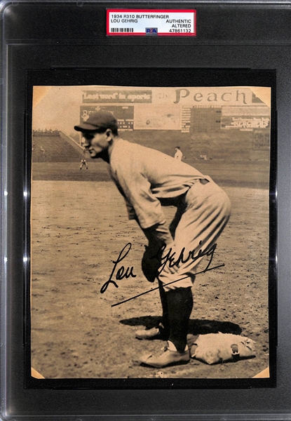 1934 R310 Butterfinger Lou Gehrig Graded PSA Authentic/Altered (Trimmed)