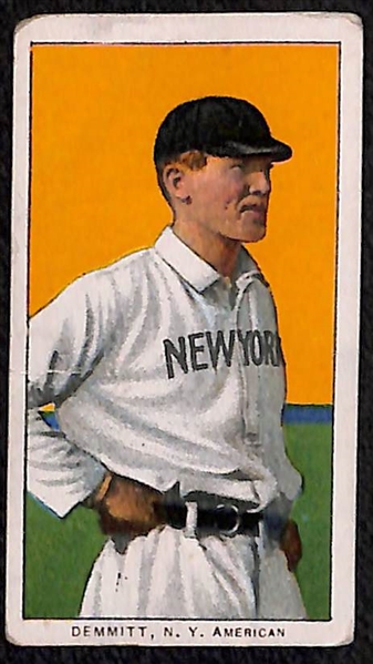 Lot of (3) New York Yankees 1909-11 T206 Tobacco Cards w. Ray Demmitt, Joe Lake, and Jack Warhop