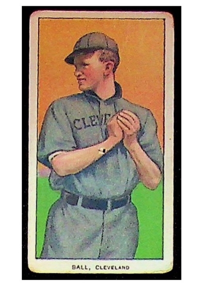 1909-11 T206 Neal Ball Tobacco Card (Cleveland Indians) w/ Old Mill Back
