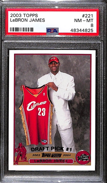 2003 Topps LeBron James #221 Rookie Card - PSA 8