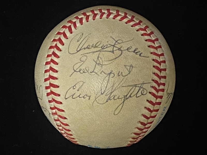 Lot of 2 Team Signed Baseballs - Yankees Old Timers Signed Baseball w. 6 Autos & 1984 Toronto Blue Jays Team Signed Baseball w. 18 Signatures - JSA Auction Letter