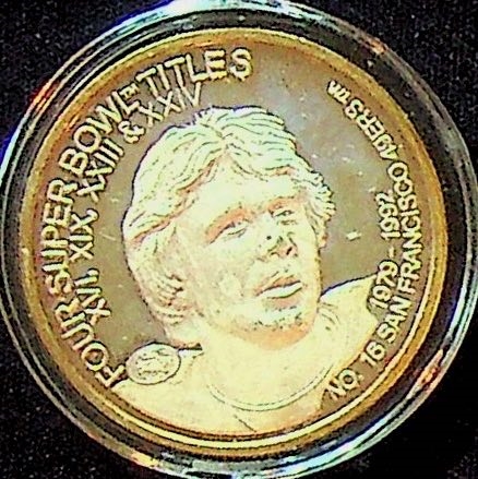 Lot of 4 - Sports Silver Coins - 1 Troy Oz .999 Silver Each - Roger Clemens, Jim Thorpe, Joe Montana, Joe Namath