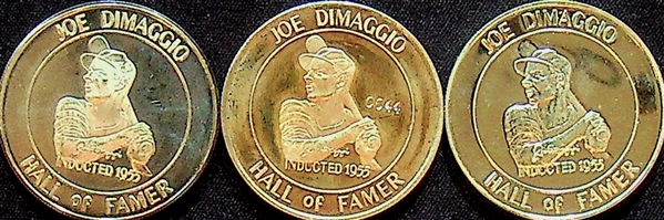 Lot of 3 - Joe DiMaggio Silver Coins - 1 Troy Oz .999 Silver Each