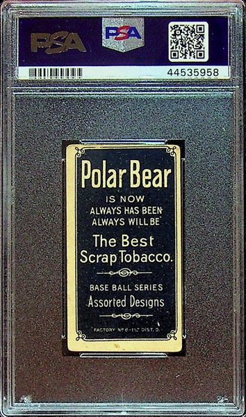 1909-11 T206 Hal Chase Portrait - Blue Polar Bear Back - PSA 2