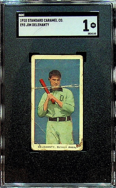 1910 E93 Standard Caramel Jim Delehanty - SGC 1