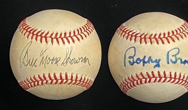 Bobby Brown (AL President) and Moose Skowron Signed Official AL Baseballs -  JSA Auction Letter